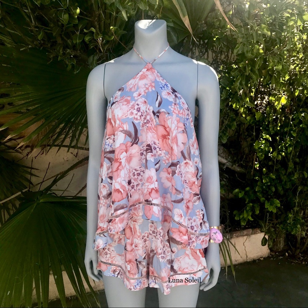 LF Flounce Halter Playsuit